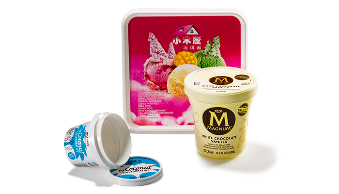 1000ml IML ice cream container .square- HONOKAGE  Honokage IML Container  Plastic Packaging Industrial Co.